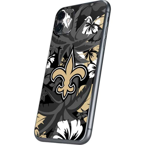 NFL New Orleans Saints Tropical Print iPhone 11 Skin